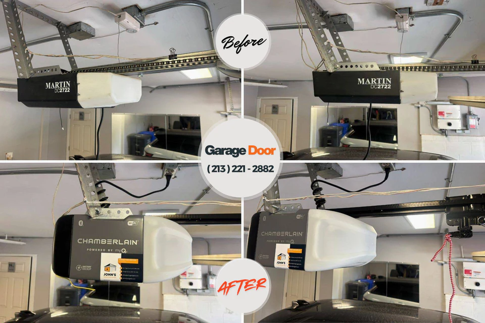 Before and after: garage door company Cottonwood, ID